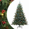 vidaXL &Aacute;rbol de Navidad artificial Verde 210 cm PVC, Metal y Pl&aacute;stico