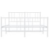 vidaXL Estructura cama sin colch&oacute;n con estribo metal blanco 160x200 cm