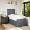 vidaXL Cama box spring con colch&oacute;n terciopelo gris oscuro 90x190 cm