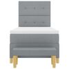 vidaXL Cama tipo Box Spring con colch&oacute;n Gris Claro 90 x 200 cm tela