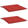 vidaXL Cojines de silla de jard&iacute;n 2 uds tela Oxford rojo 40x40x4 cm