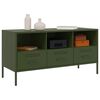vidaXL Mueble para TV acero verde oliva 100,5x39x50,5 cm