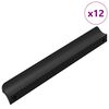 vidaXL Mango 12 pcs Negro 106 x 7,4 x 15,5 mm Aluminio