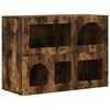 vidaXL Aparador ELST Roble ahumado 80.5 x 35 x 59 cm