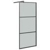 vidaXL Pantallas de ducha Negro 80 x 195 cm Vidrio y Aluminio