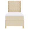 vidaXL Cama tipo Box Spring con colch&oacute;n Crema 80 x 200 cm tela