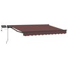 vidaXL Armaz&oacute;n de toldo manual con LEDs Marr&oacute;n y Antracita 2,5 x 2 m