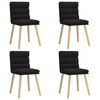 vidaXL Sillas de comedor 4 unidades tela negras