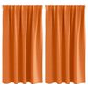 vidaXL Cortinas Opacas con Anillas 2 pcs Naranja Brillante