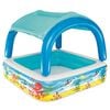 Bestway Piscina para ni&ntilde;os con toldo azul 140x140x114 cm