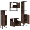 vidaXL Set de muebles ba&ntilde;o 4 pzas madera contrachapada roble marr&oacute;n