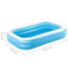 Bestway Piscina familiar inflable rectangular azul blanco 262x175x51cm