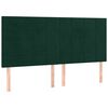 vidaXL Cama box spring con colch&oacute;n terciopelo verde oscuro 160x200 cm