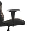 vidaXL Silla gaming tela negro y gris taupe