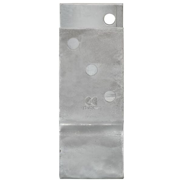 vidaXL Anclajes de valla 12 uds acero galvanizado plateado9x6x15 cm
