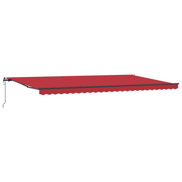 vidaXL Toldo Retr&aacute;ctil Rojo 600 x 350 cm Tela y Aluminio