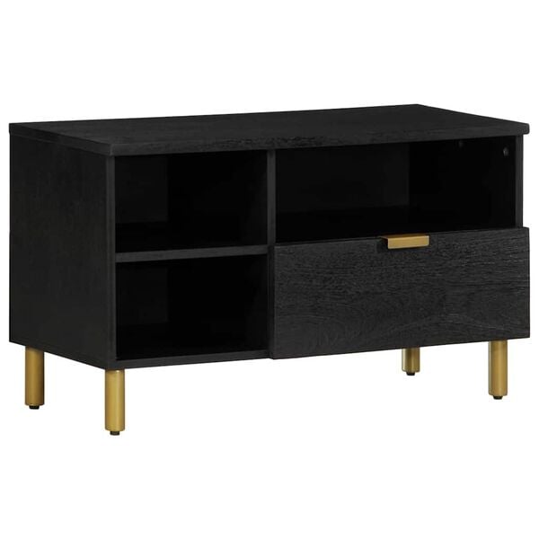 vidaXL Mueble de TV madera de ingenier&iacute;a negro 80x33x46 cm