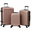vidaXL Maleta 3 uds. Oro Rosa 50 x 31 x 78 cm Pl&aacute;stico ABS