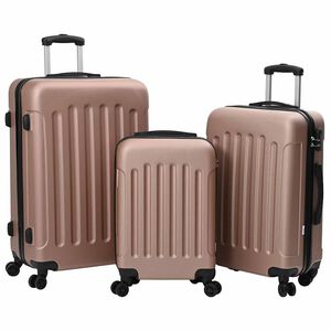 vidaXL Maleta 3 uds. Oro Rosa 50 x 31 x 78 cm Pl&aacute;stico ABS
