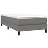 vidaXL Cama box spring con colchón tela gris oscuro 90x190 cm