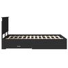 vidaXL Estructura de cama Negro 120 x 190 cm Madera de ingenier&iacute;a