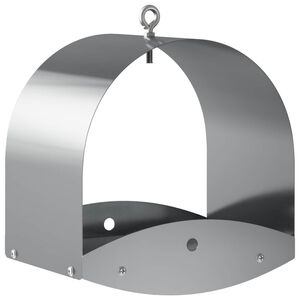 vidaXL Comedero colgante para p&aacute;jaros Acero Galvanizado Plateado