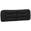 vidaXL Cabecero de cama acolchado Hvar cuero sint&eacute;tico negro 152 cm