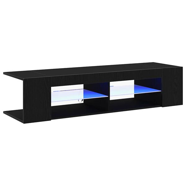 vidaXL Gabinete de TV Roble Negro 135 x 39 x 30 cm