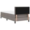 vidaXL Cama tipo Box Spring con colch&oacute;n Taup&eacute; 90 x 200 cm tela