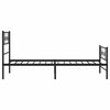 vidaXL Estructura cama sin colch&oacute;n con estribo metal negro 100x190 cm