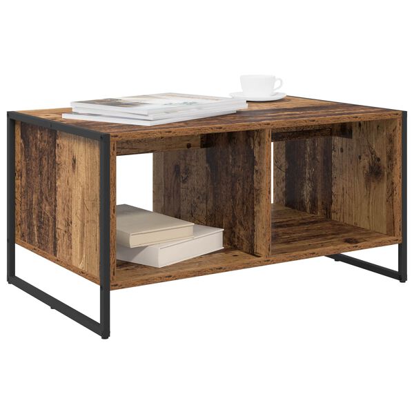 vidaXL Mesa de Caf&eacute; Madera Vieja 80 x 50 x 40 cm Madera contrachapada