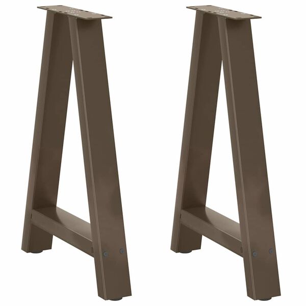 vidaXL Patas para mesa de comedor en forma de A (2 unidades, 50 x 72-73 cm, acero)