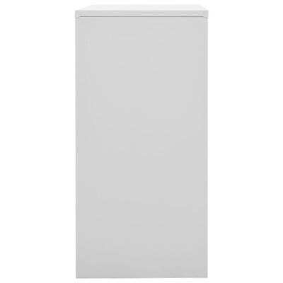 vidaXL Armario taquilla de acero gris claro y rojo 90x45x92,5 cm
