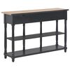 vidaXL Mesa consola de MDF negra 120x30x76 cm