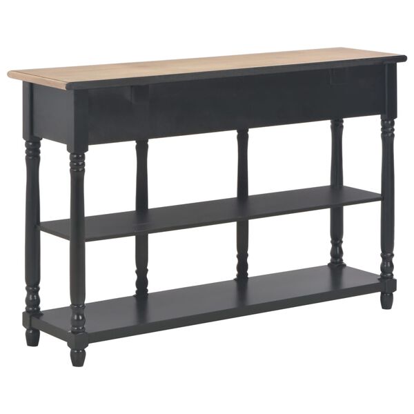 vidaXL Mesa consola de MDF negra 120x30x76 cm