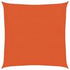 vidaXL Toldo de vela HDPE naranja 160 g/m&sup2; 3x3 m