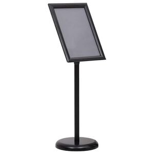 vidaXL Soporte de pie para carteles A3 de aleaci&oacute;n de aluminio negro