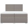 vidaXL Cama box spring con colch&oacute;n tela gris taupe 200x200 cm