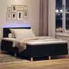 vidaXL Cama Box Spring LED con colch&oacute;n con LED Negro 120 x 190 cm tela