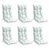vidaXL Cojines silla respaldo alto 6 uds tela Oxford estampado hojas