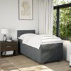 vidaXL Cama box spring con colch&oacute;n tela gris oscuro 90x190 cm