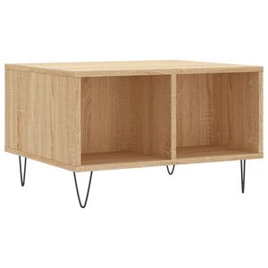 vidaXL Mesa de centro madera contrachapada roble Sonoma 60x50x36,5 cm