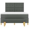 vidaXL Cama tipo Box Spring con colch&oacute;n Gris oscuro 140 x 190 cm tela