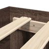 vidaXL Estructura de cama sin colch&oacute;n madera marr&oacute;n roble 140x200 cm