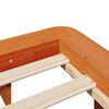 vidaXL Estructura de cama sin colch&oacute;n madera maciza marr&oacute;n 120x190 cm