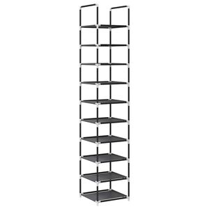 vidaXL Zapatero 10 niveles negro 33x33x174 cm tejido no tejido