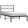 vidaXL Estructura cama sin colch&oacute;n con cabecero metal negro 107x203 cm