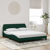 vidaXL Estructura de cama Dover terciopelo verde oscuro 160x200 cm