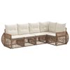 vidaXL Conjunto de sof&aacute;s de jard&iacute;n 5 uds. Beige y blanco crema