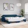 vidaXL Sof&aacute; cama nido terciopelo azul 90x200 cm